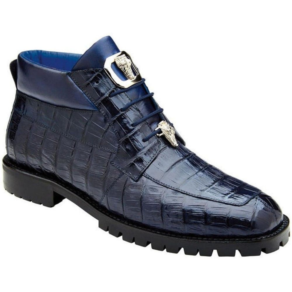 (Big Sale💥)Belvedere Mens Sport Tan Crocodile Ankle Boot Gallardo
