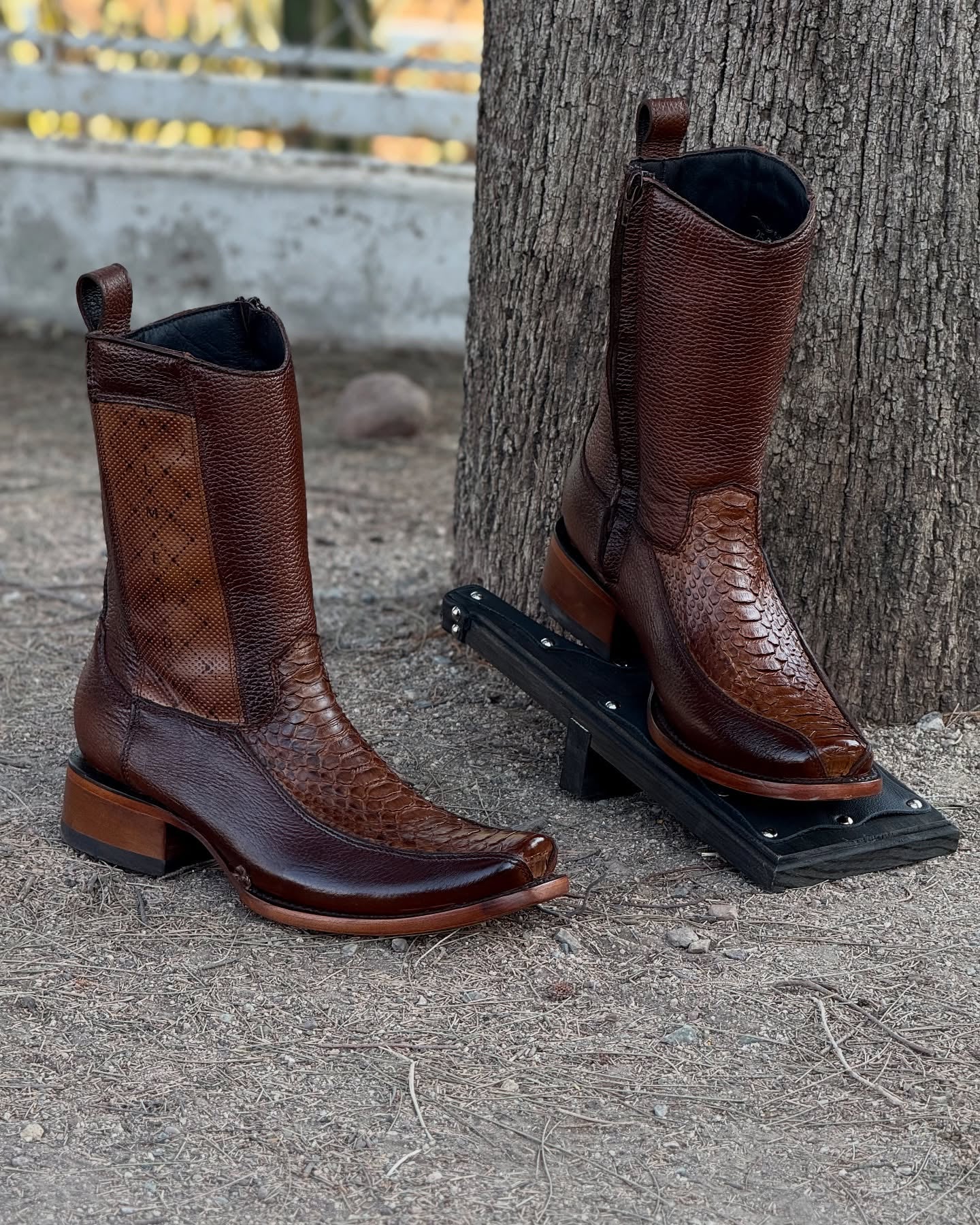 Tobacco Python Handmade Gala Boots