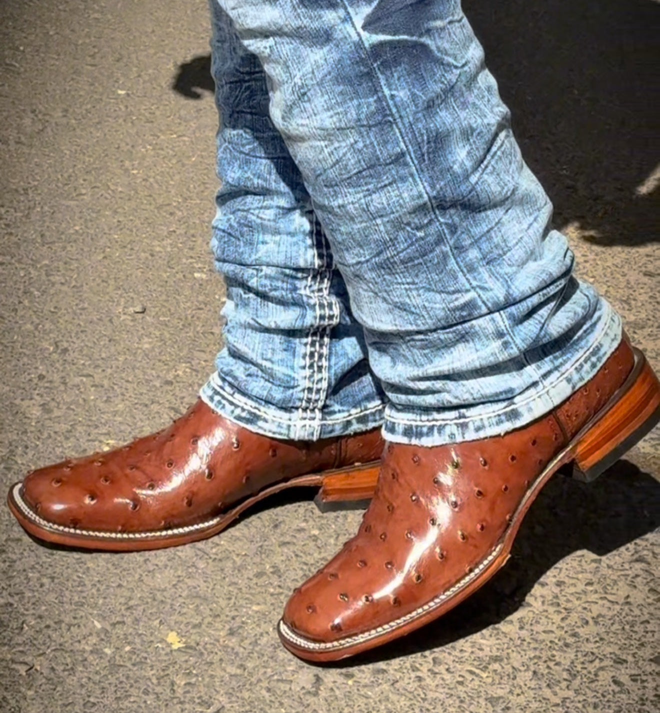 Original Handmade Ostrich Leather Boots