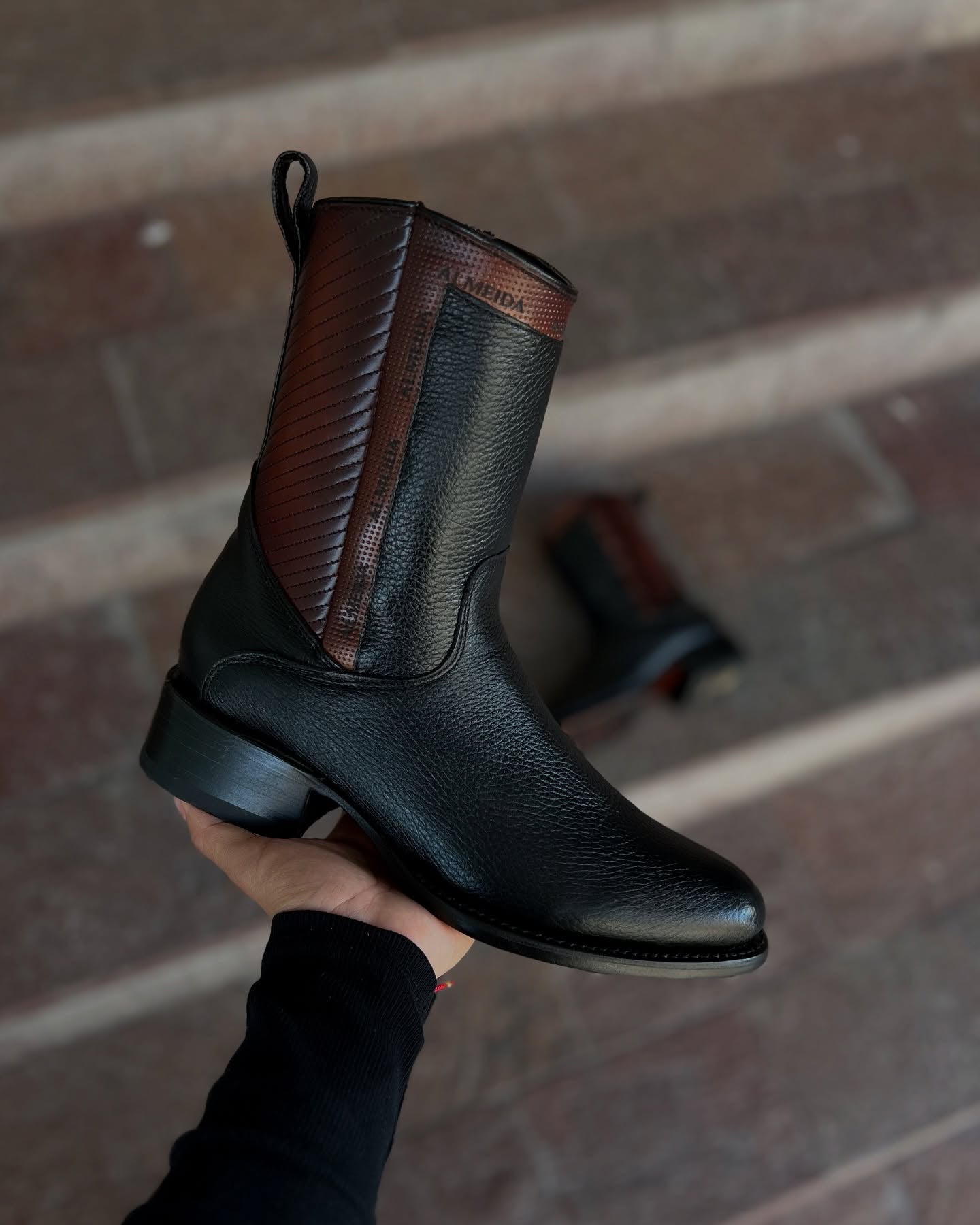 Original New Model Deer Leather Cowboy Boots