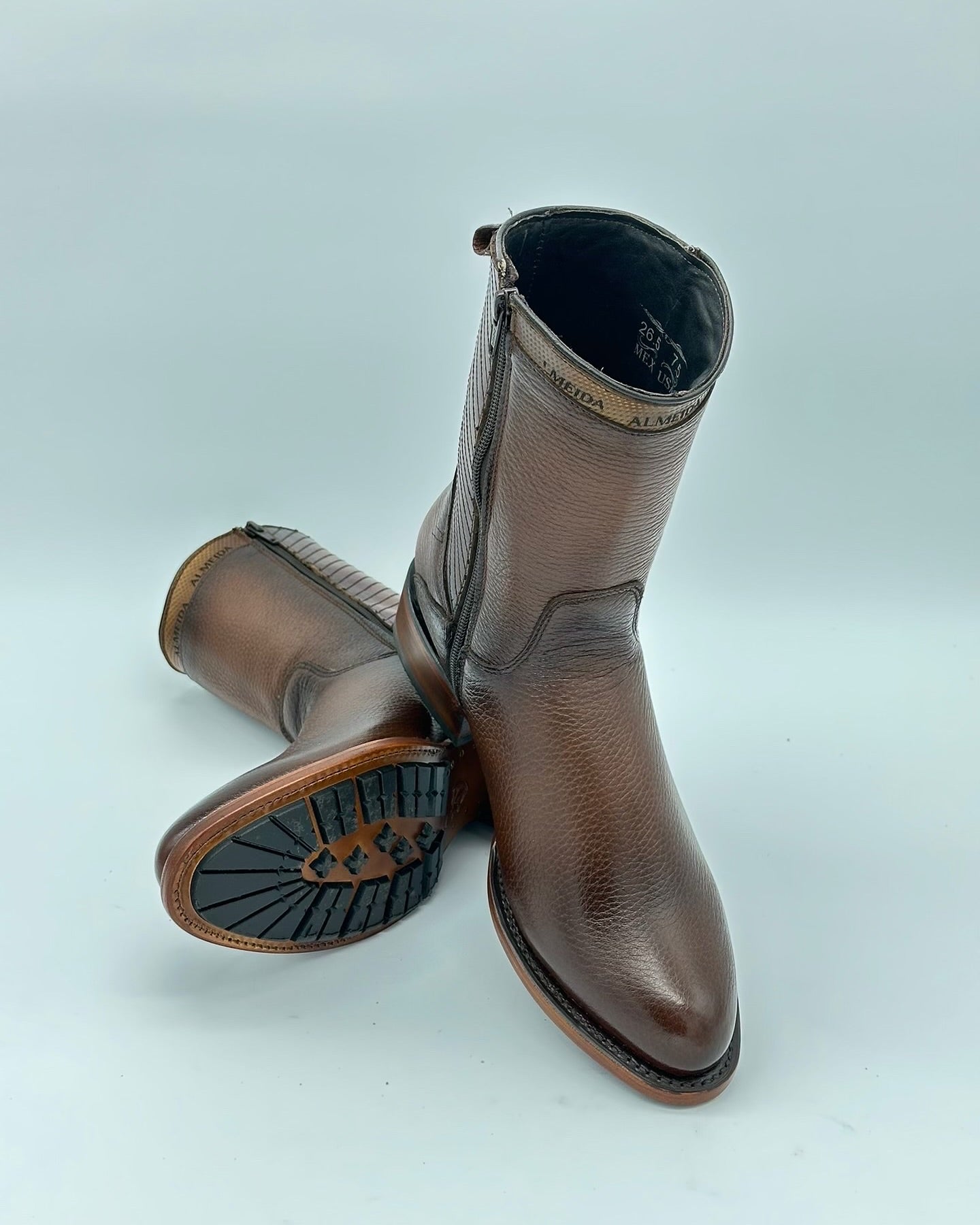 Original New Model Deer Leather Cowboy Boots