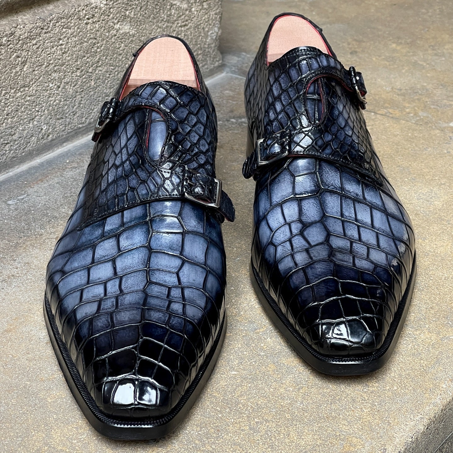 Asymmetrical Double Monk Strap