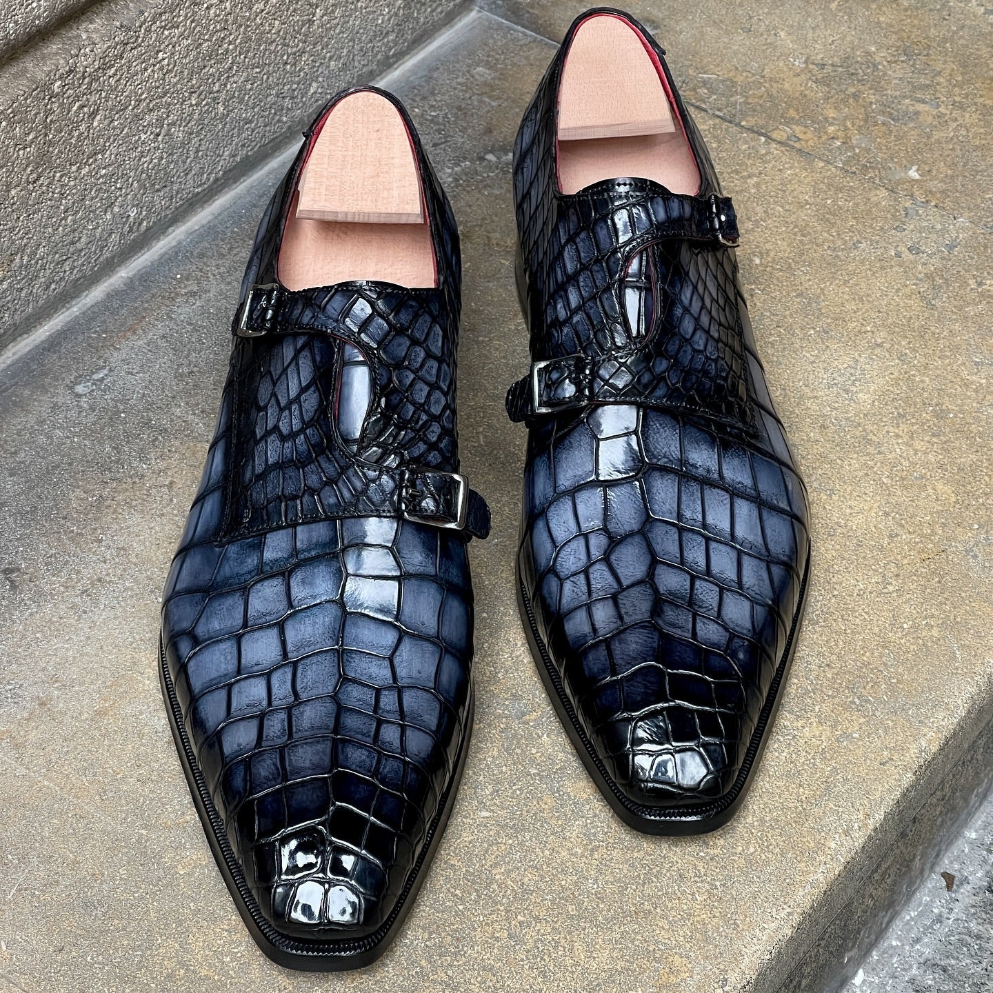 Asymmetrical Double Monk Strap