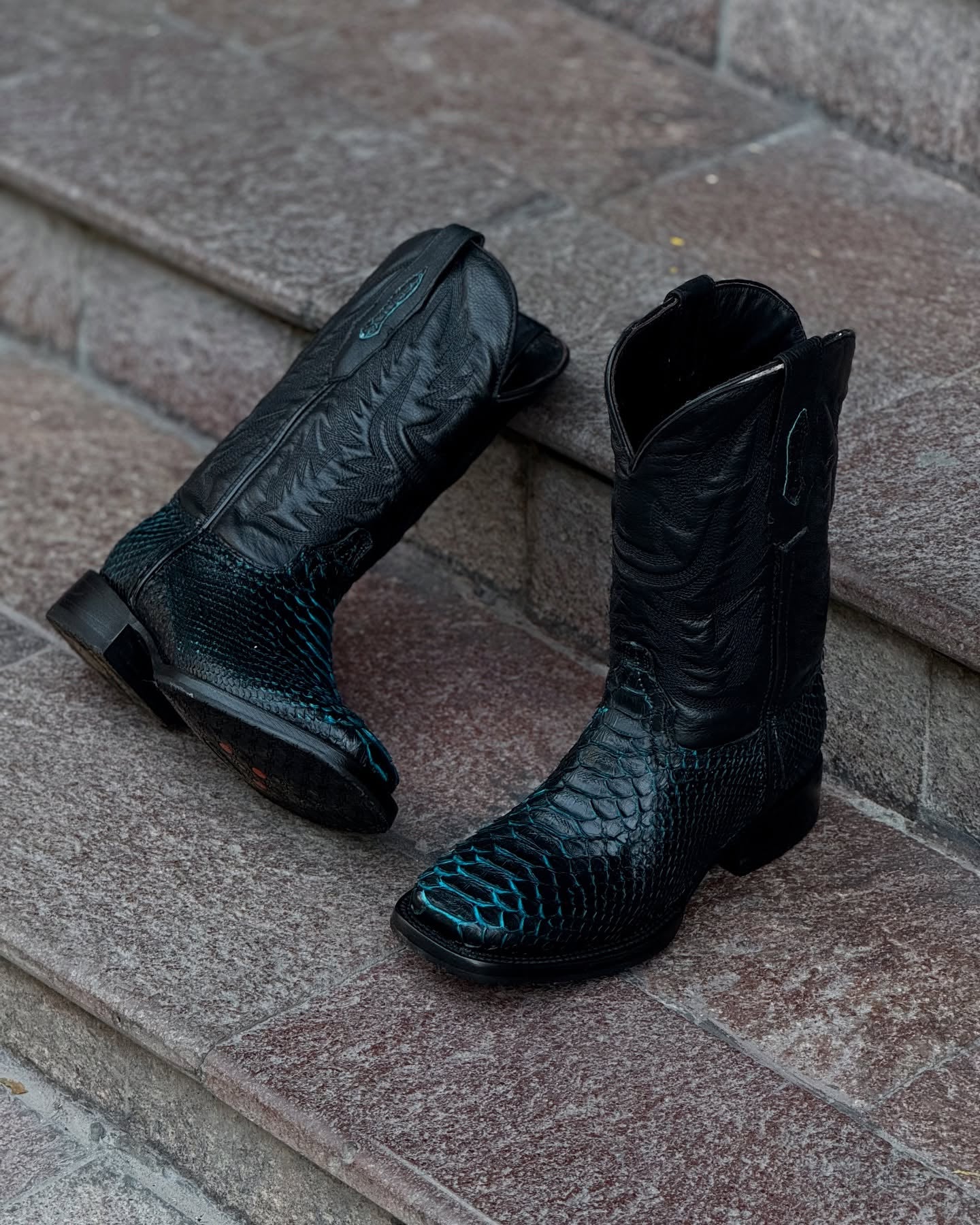 Exotic Python Snake Skin Cowboy Boots