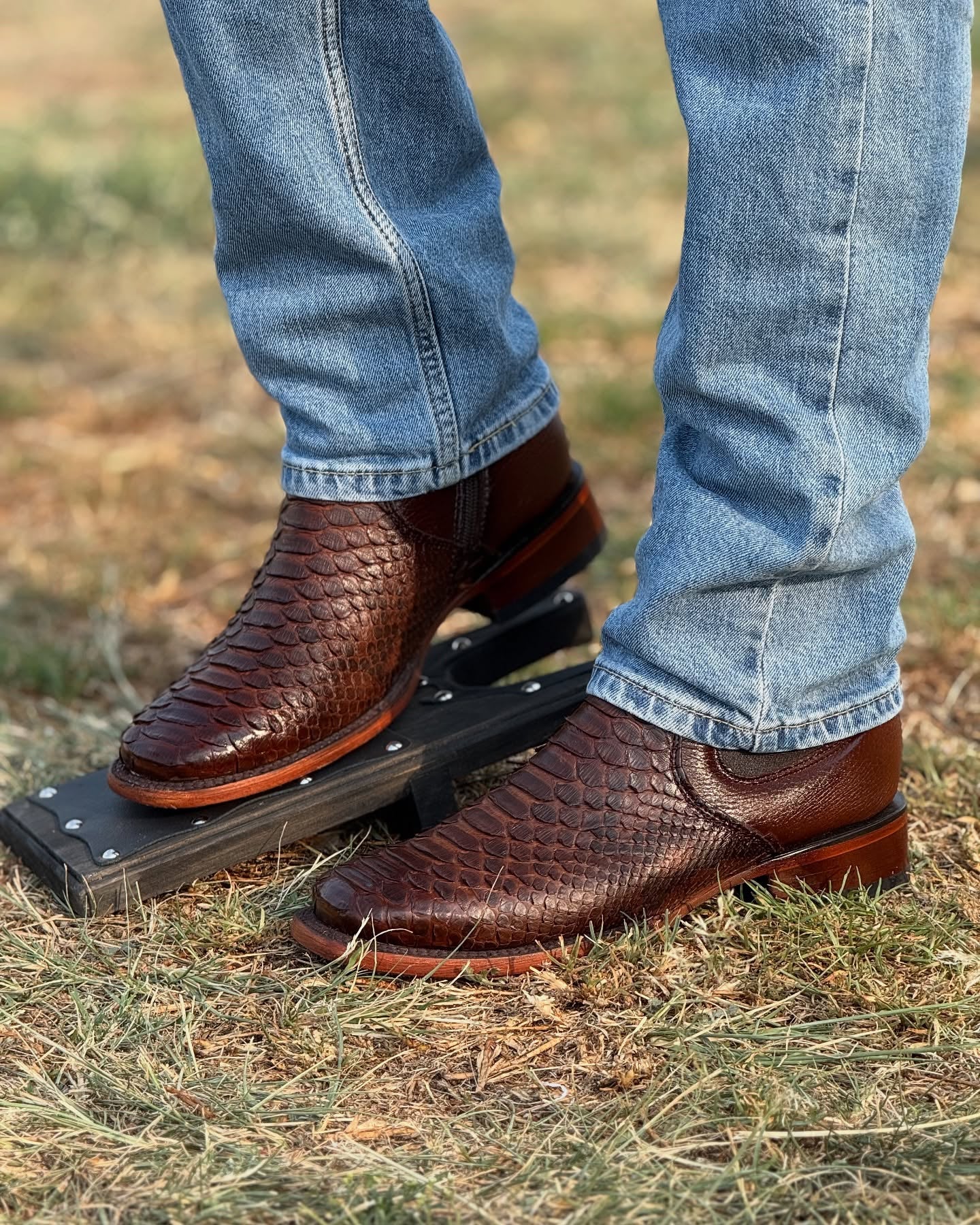 Python Trakas Ankle Western Cowboy Boots