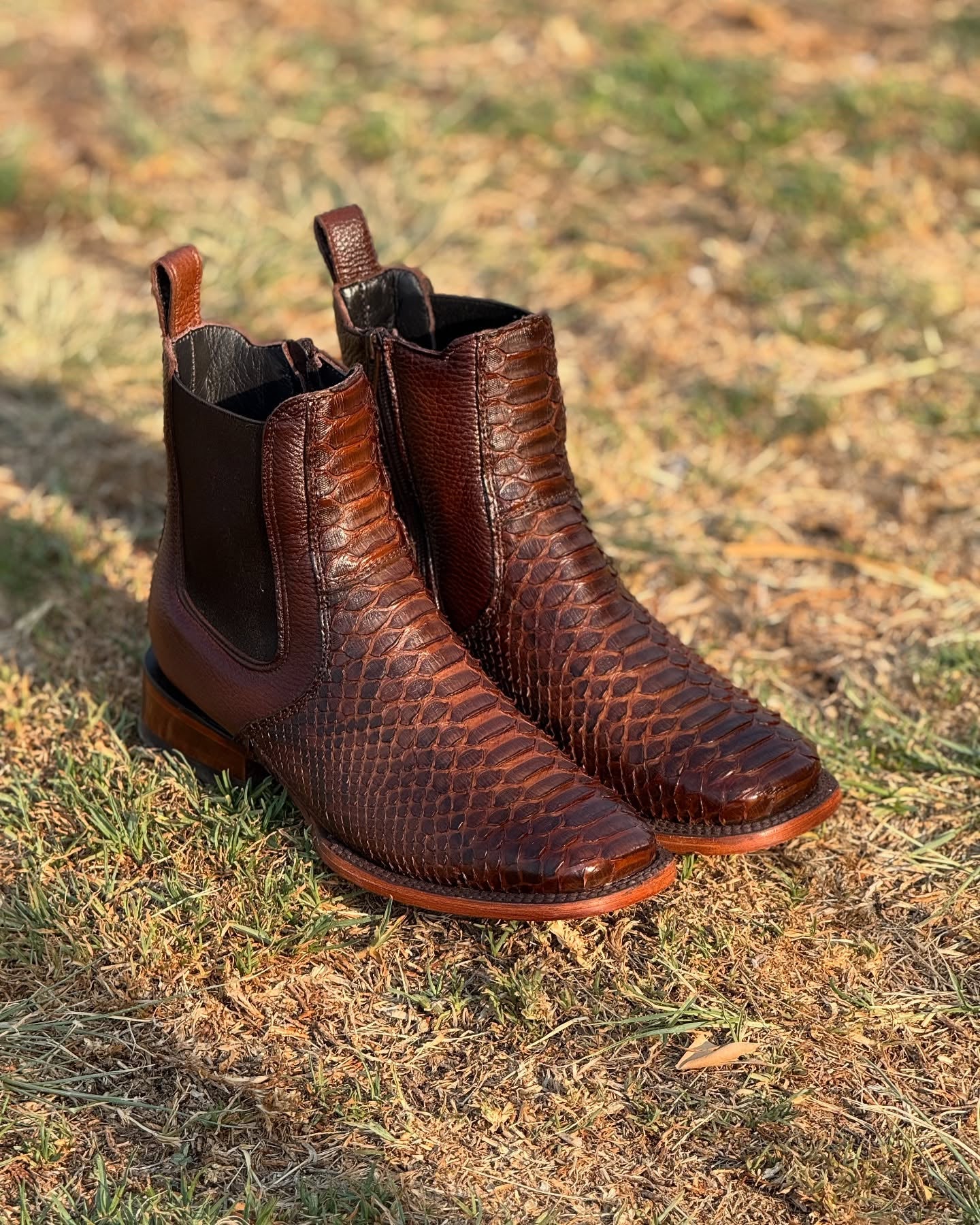 Python Trakas Ankle Western Cowboy Boots