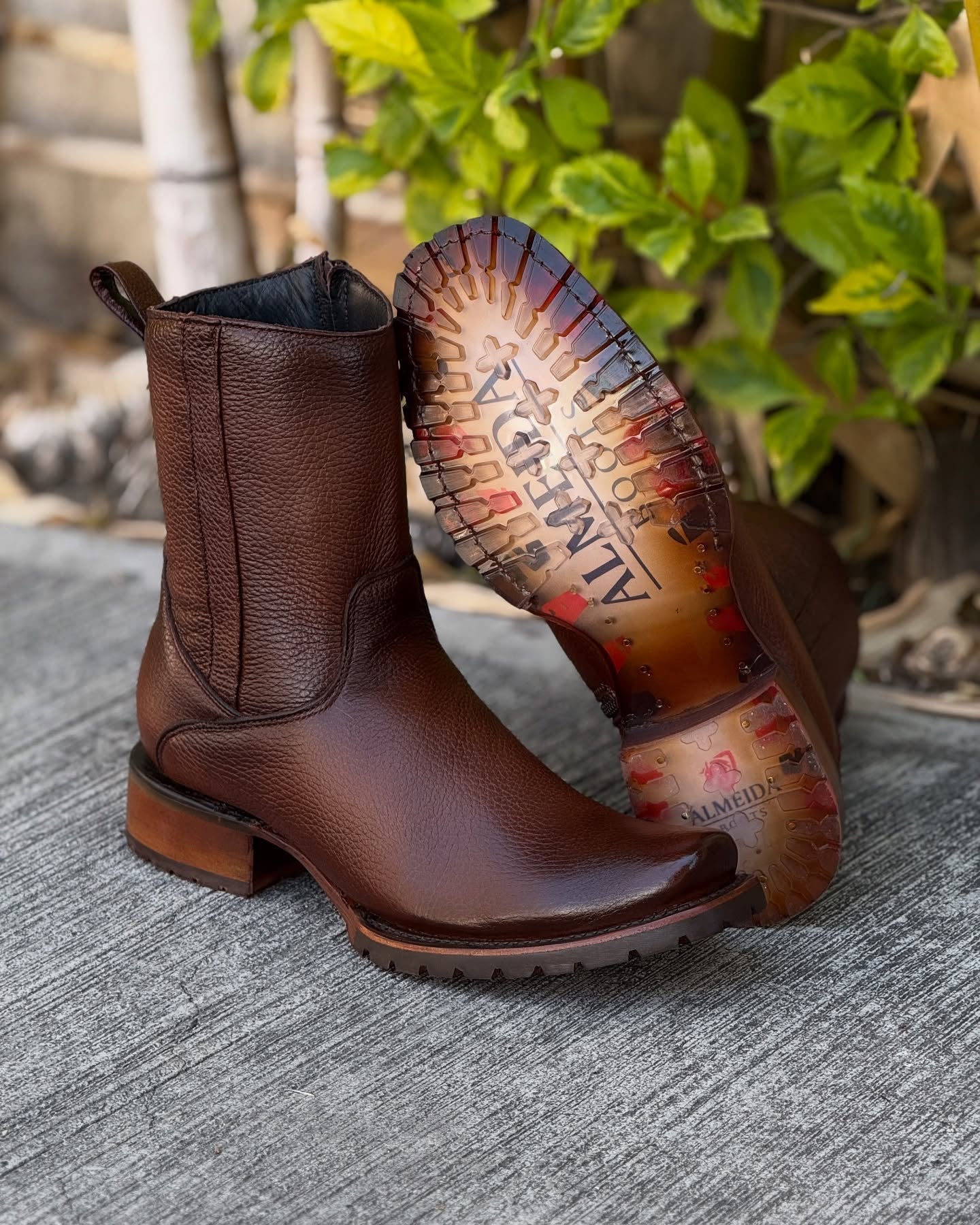 Original Cowhide Leather Cowboy Boots