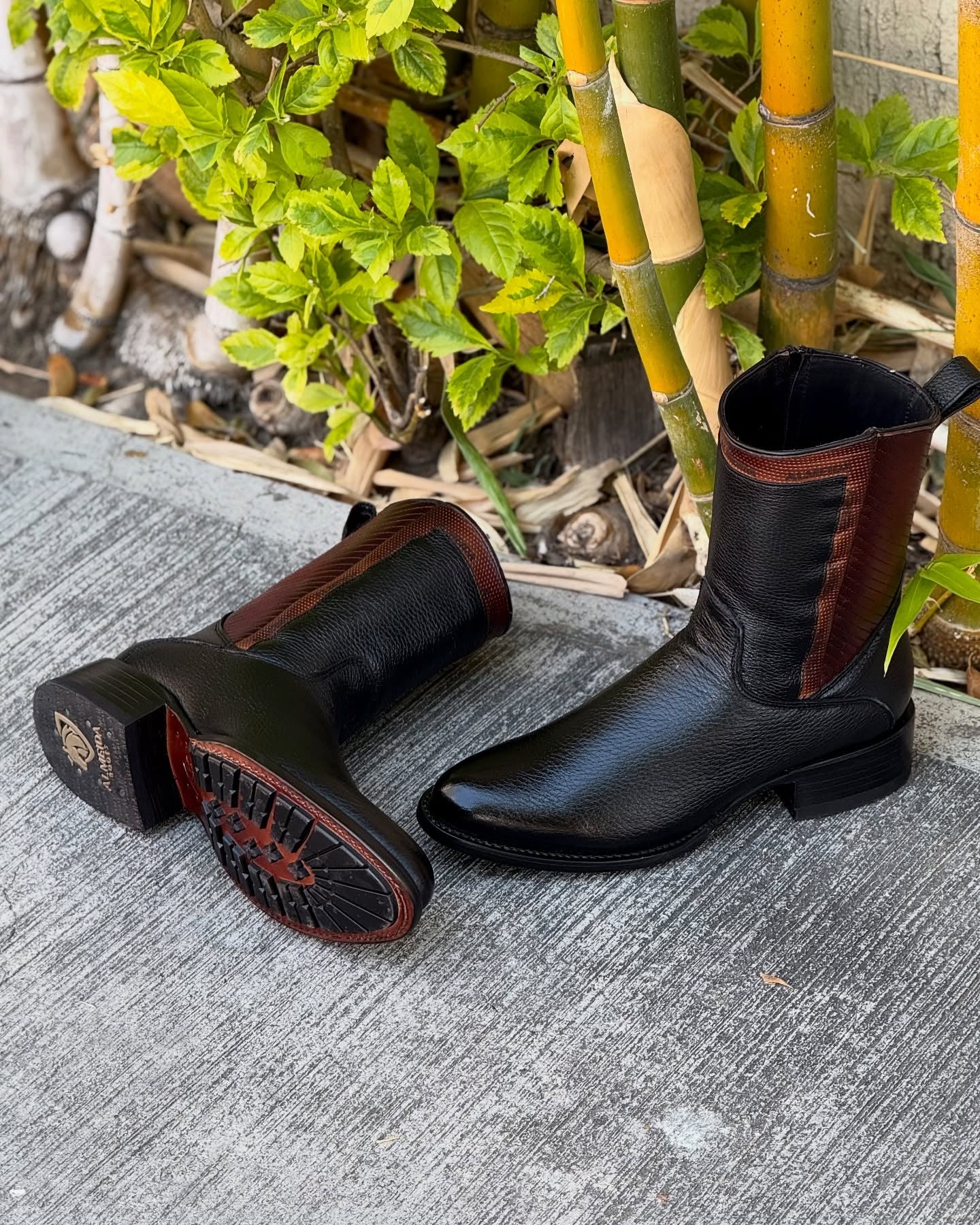 Original New Model Deer Leather Cowboy Boots