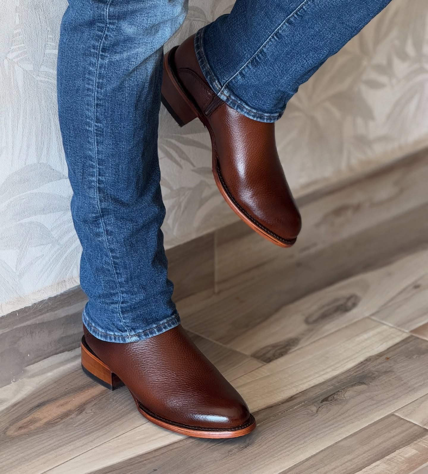 Original New Model Deer Leather Cowboy Boots