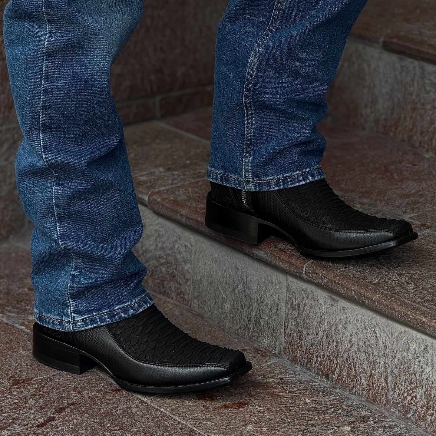 Vintage Handmade Python Cowboy Boots