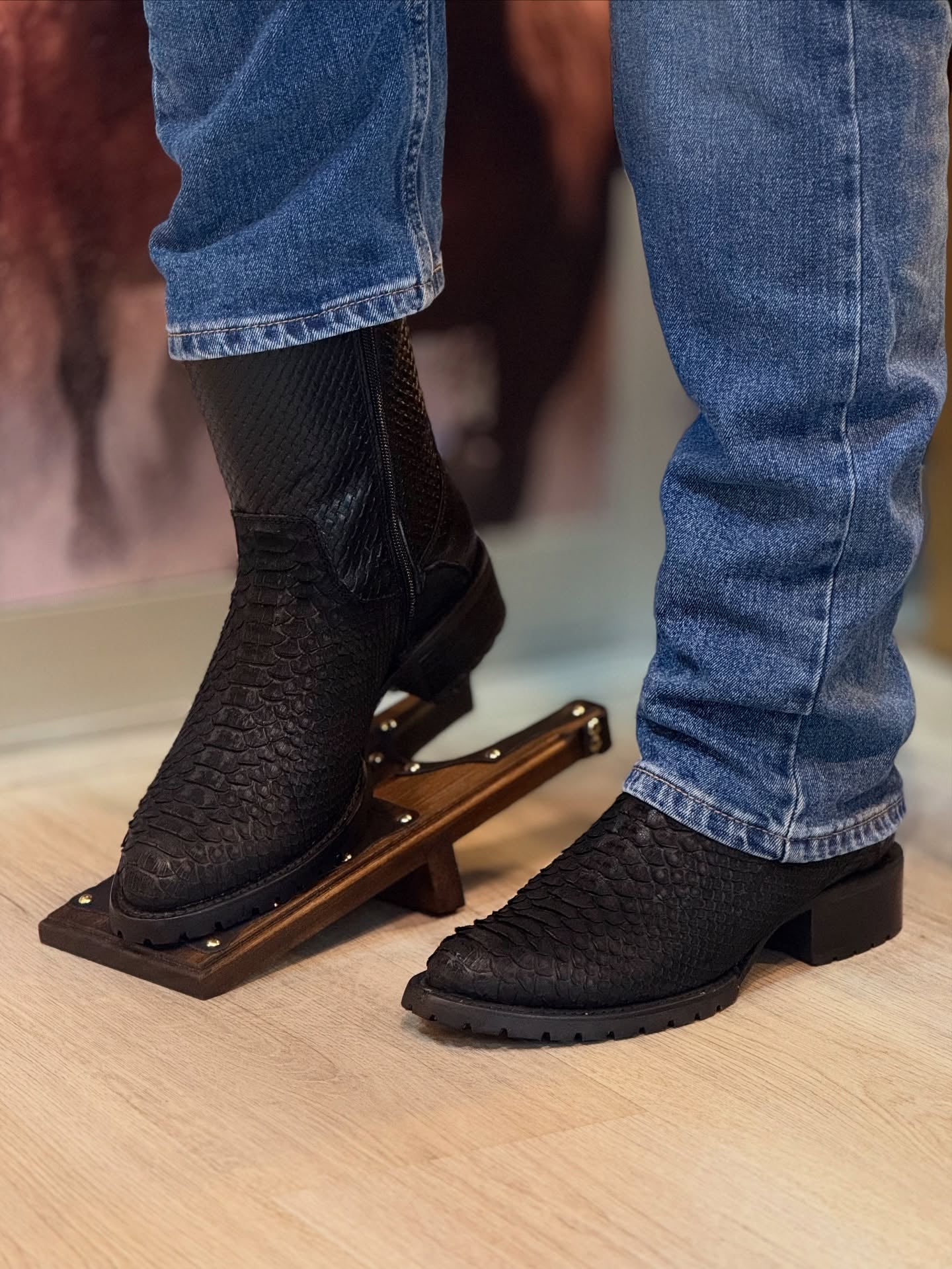 Exotic Leather Western Cowboy Boots