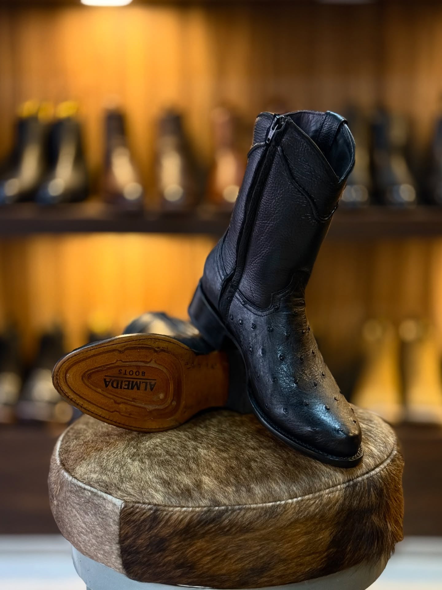 Ostrich Lucchese Cowboy Boots