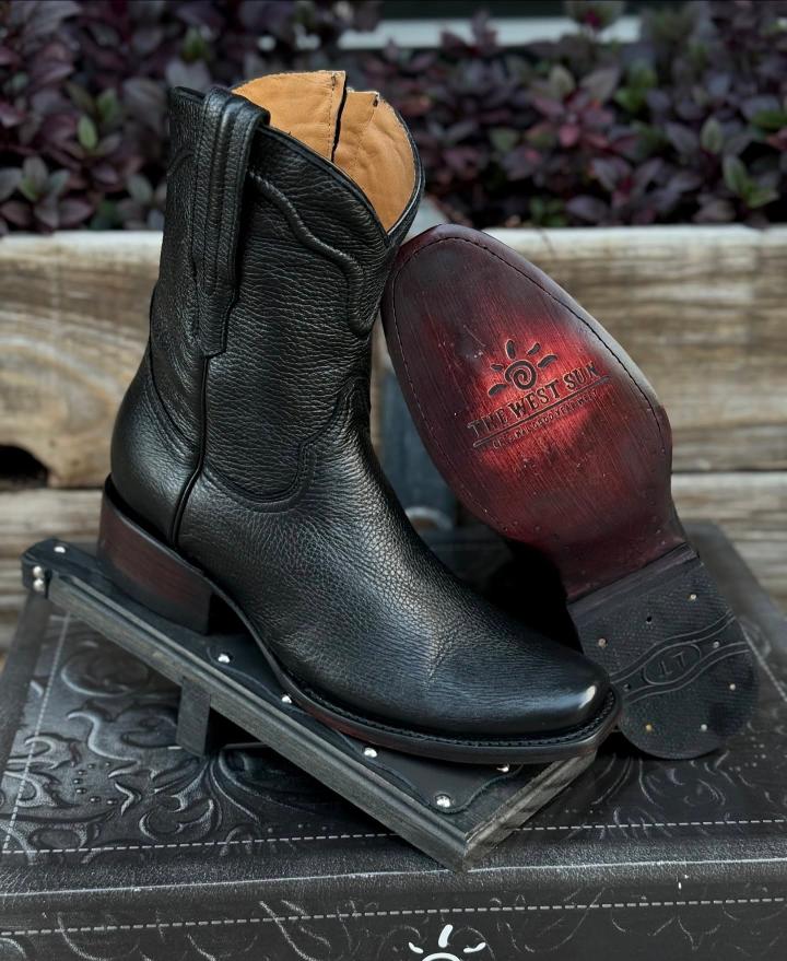 Original Deerskin Zipper Cowboy Boots