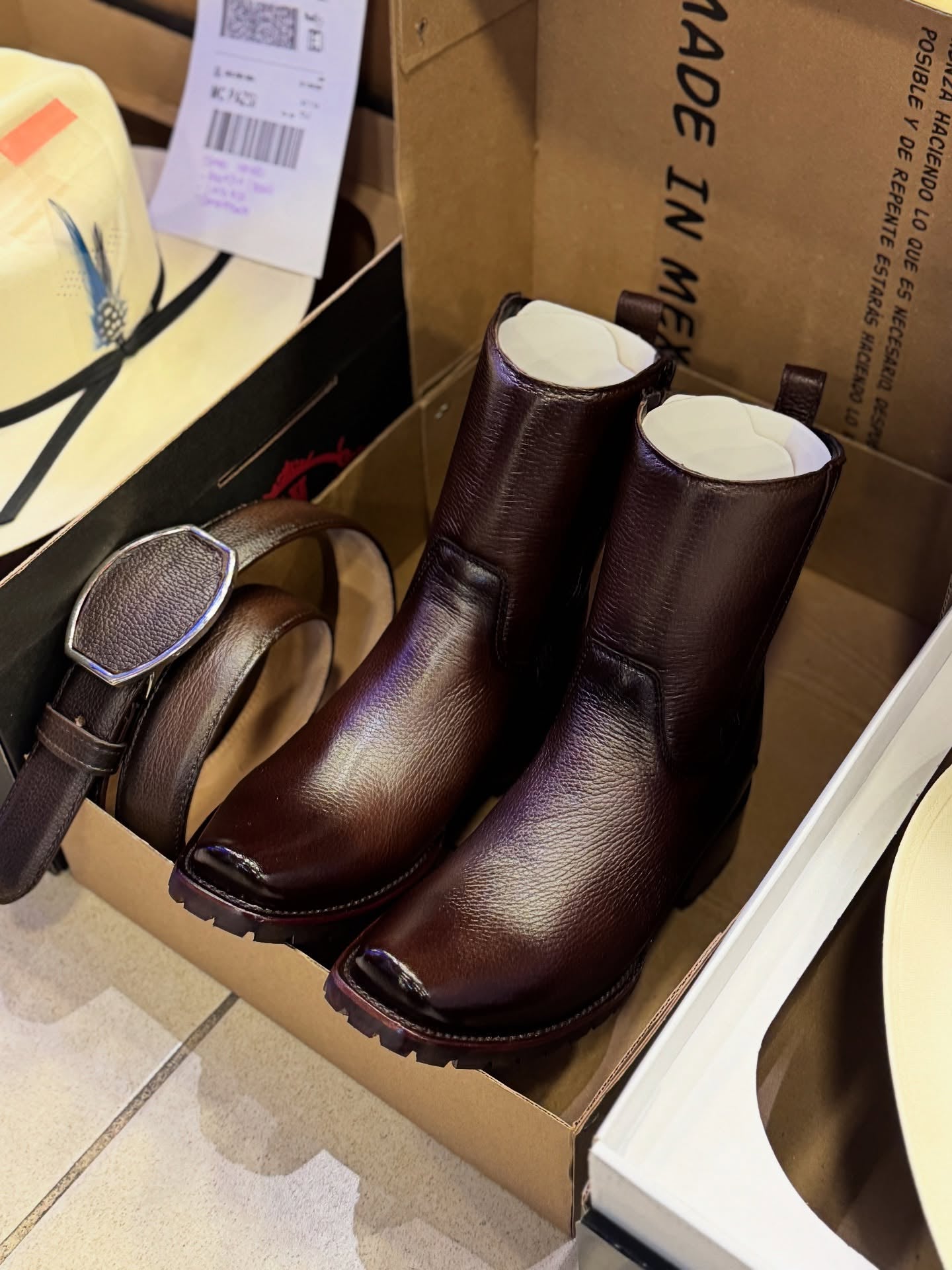 Original Cowhide Leather Cowboy Boots
