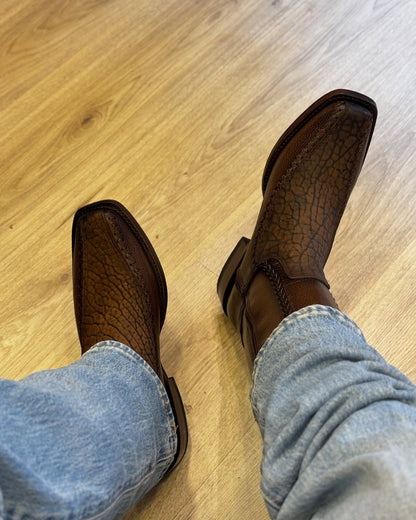 Original Bull Neck Leather Cowboy Boots