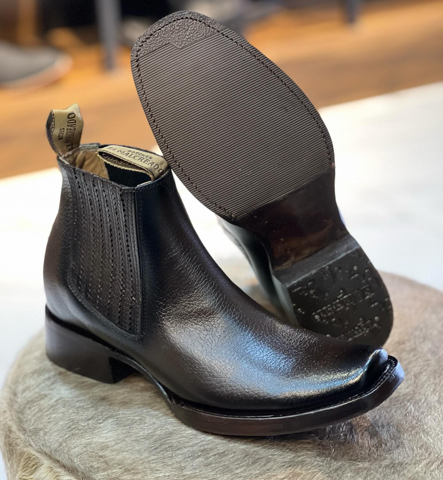 Denim Ankle Western Cowboy Boots