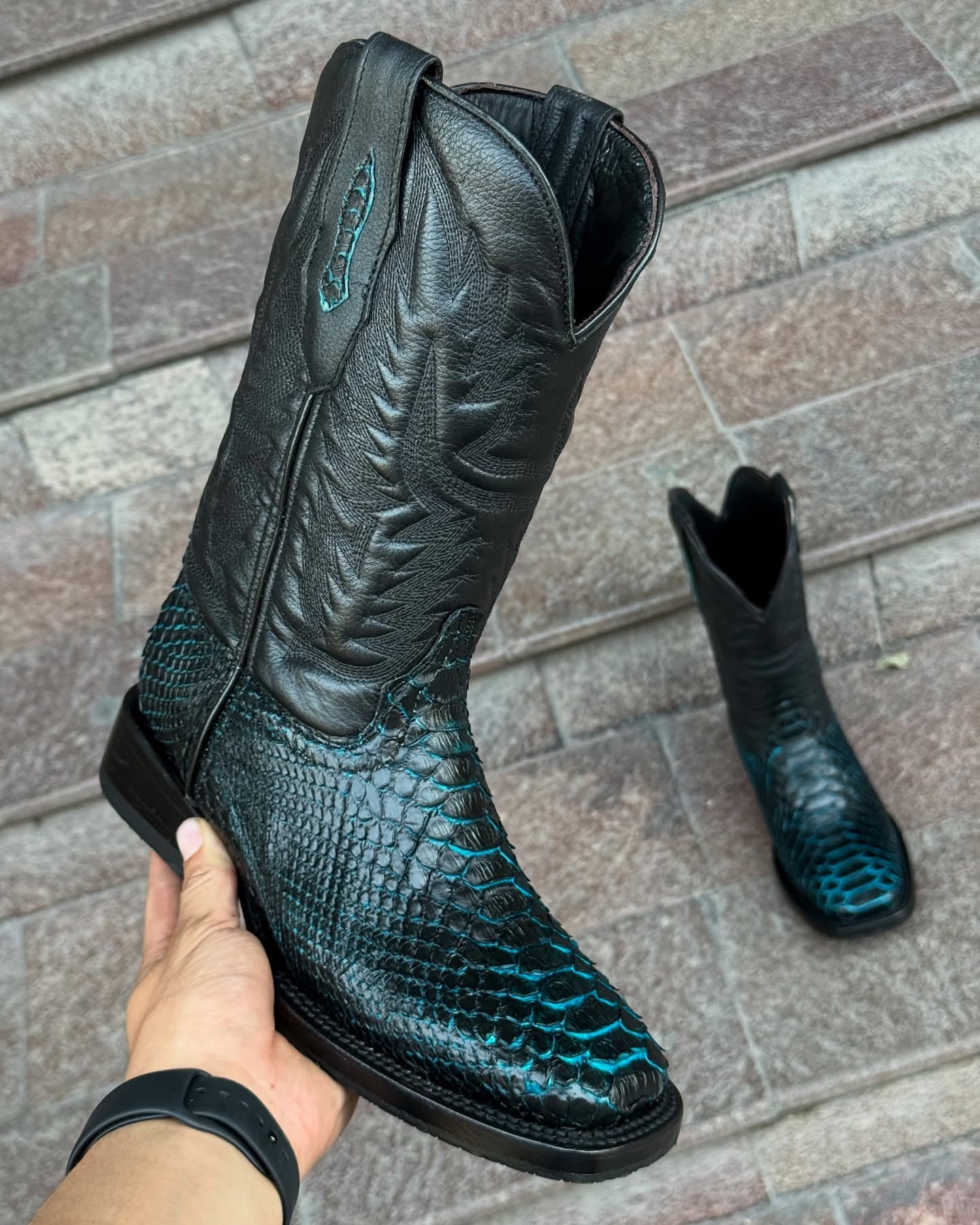 Exotic Python Snake Skin Cowboy Boots