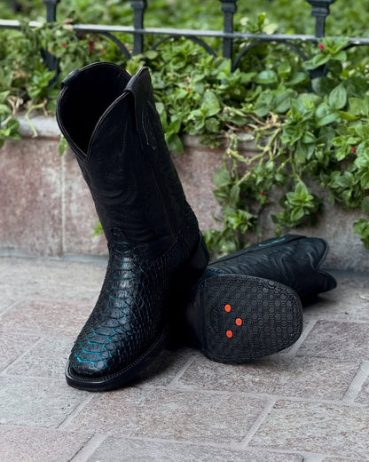 Exotic Python Snake Skin Cowboy Boots