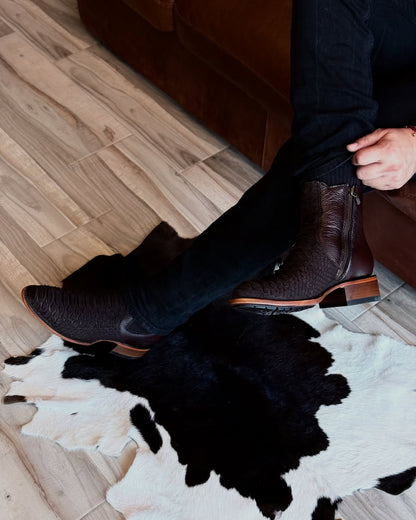 Brown Python Western Cowboy Boots
