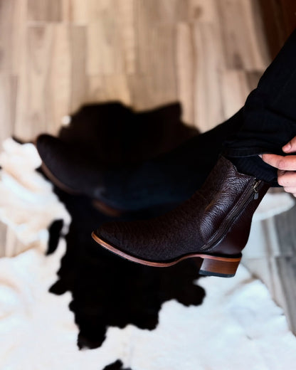 Brown Python Western Cowboy Boots