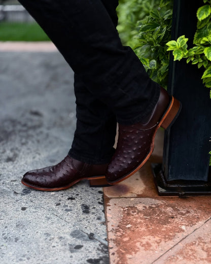 Tobacco Ostrich Lucchese Cowboy Boots