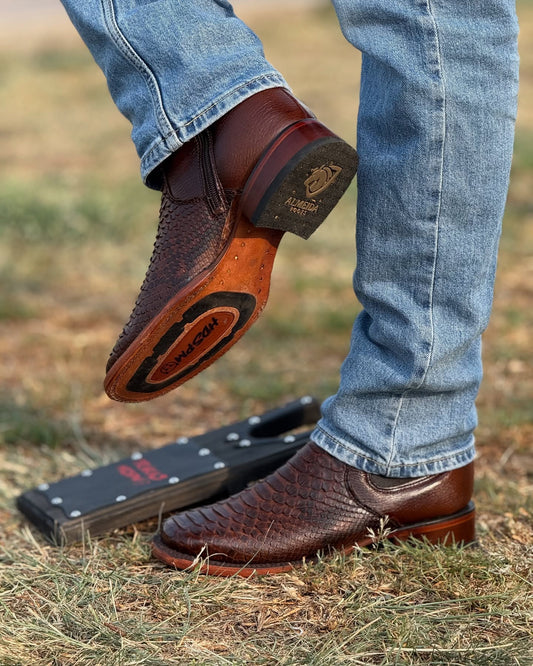 Python Trakas Ankle Western Cowboy Boots