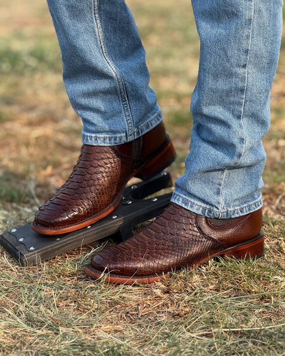 Python Trakas Ankle Western Cowboy Boots