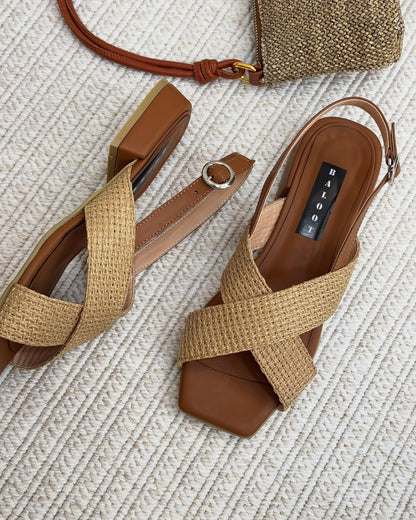 Braided Crisscross Strap Resort Sandals