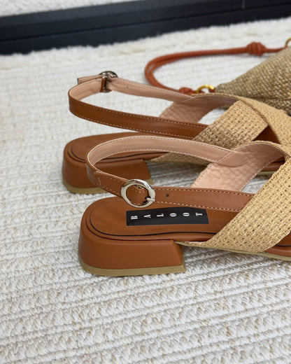 Braided Crisscross Strap Resort Sandals