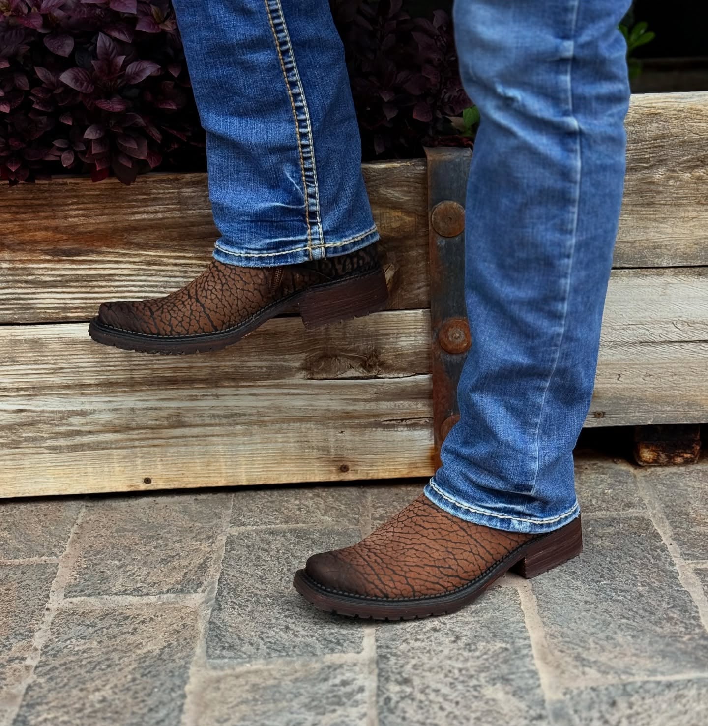 Cowhide Leather Cowboy Boots