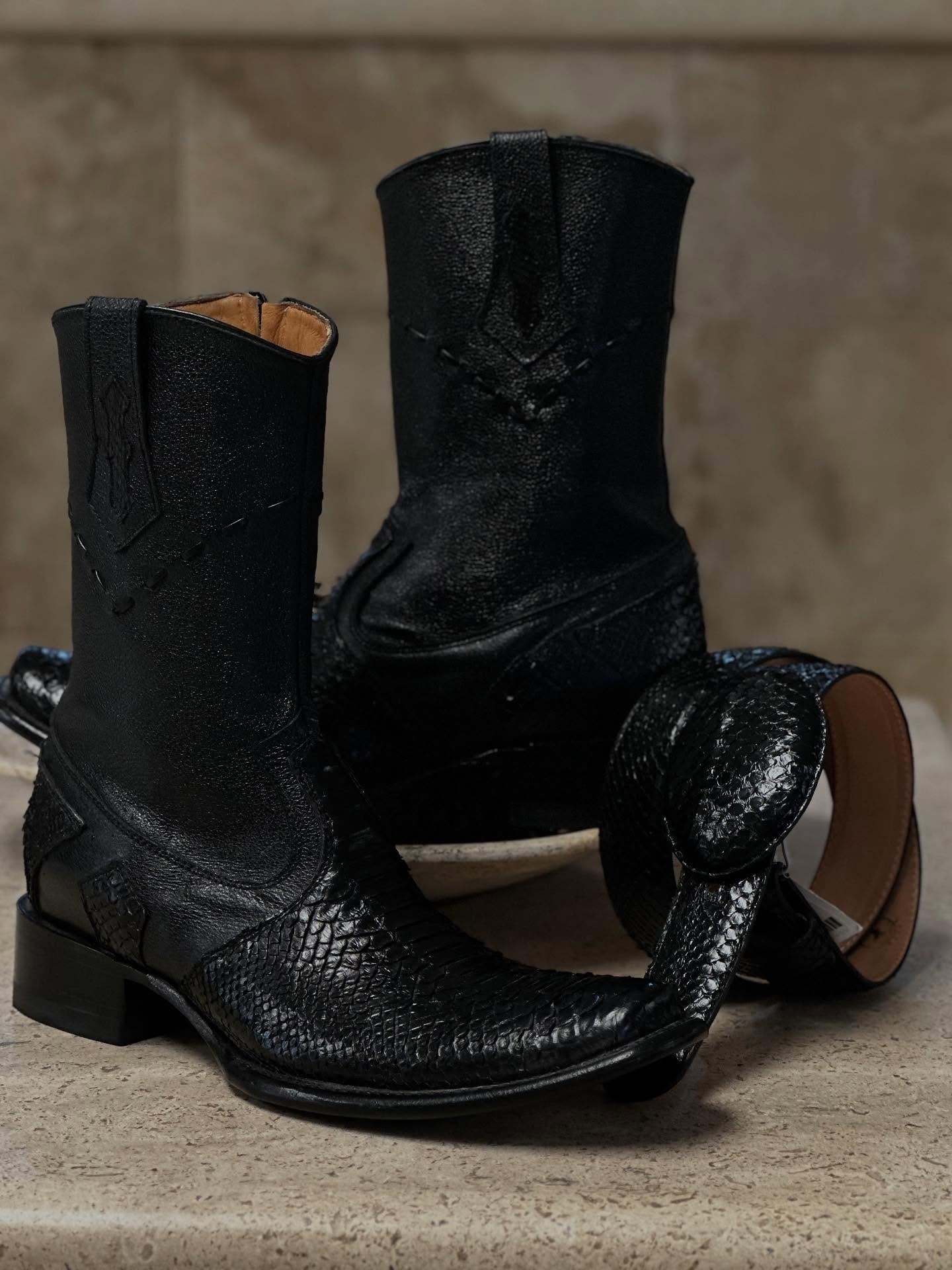 Python-Embossed Leather