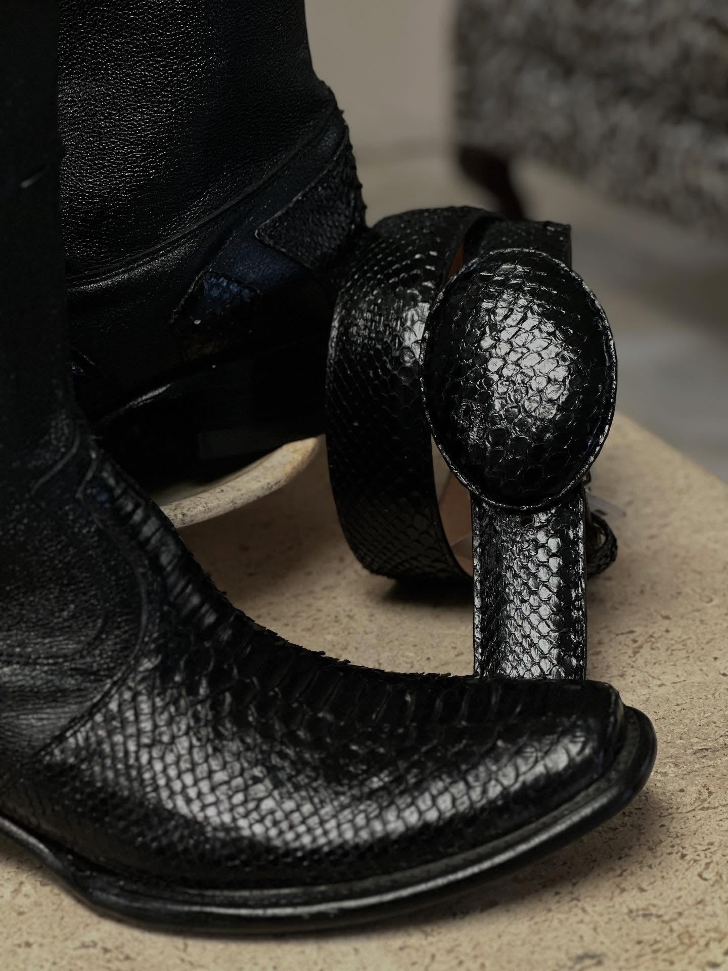 Python-Embossed Leather