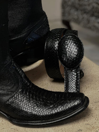 Python-Embossed Leather