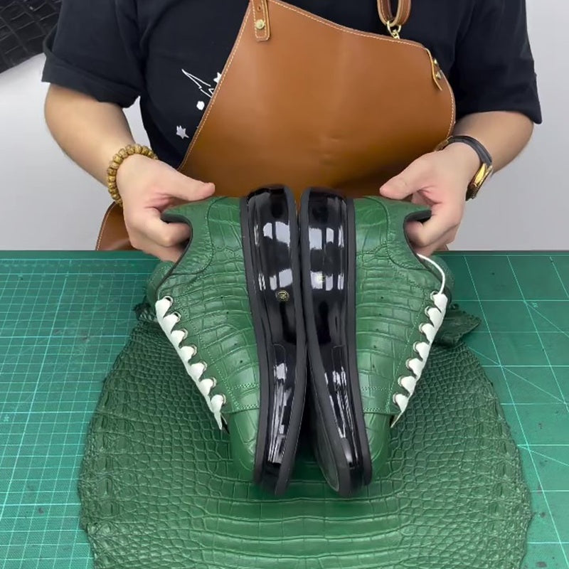 Green Alligator Sneakers