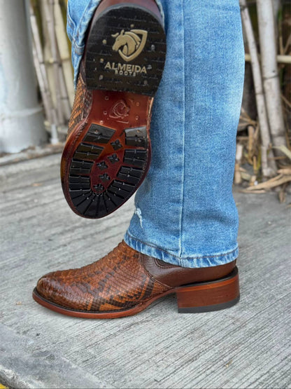 Python Ankle Western Cowboy Boots