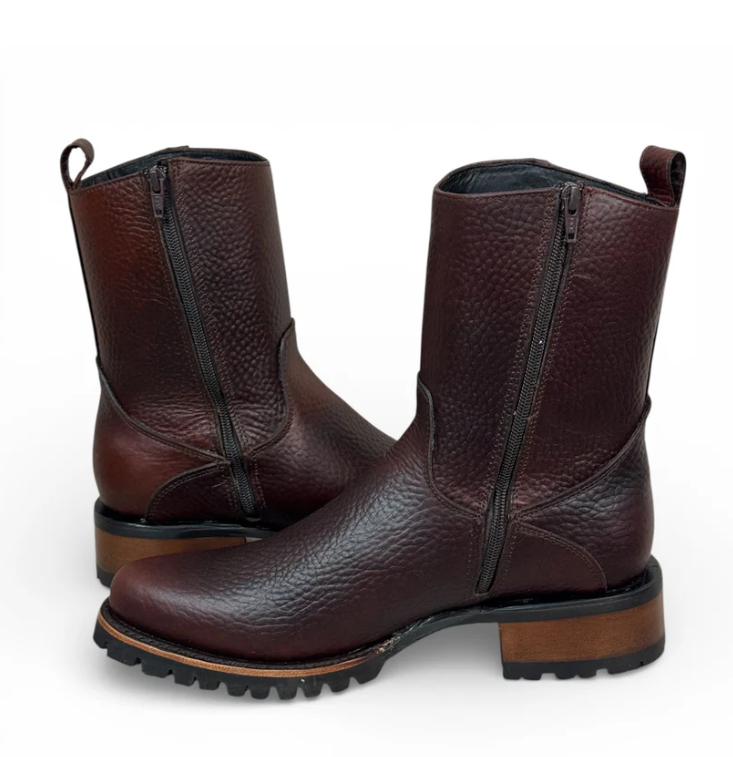Ideal Cowhide Leather Cowboy Boots