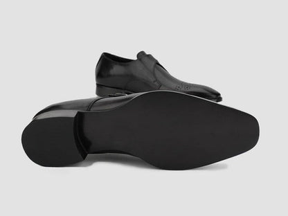 Single Monk Strap Brogue Dress Shoes