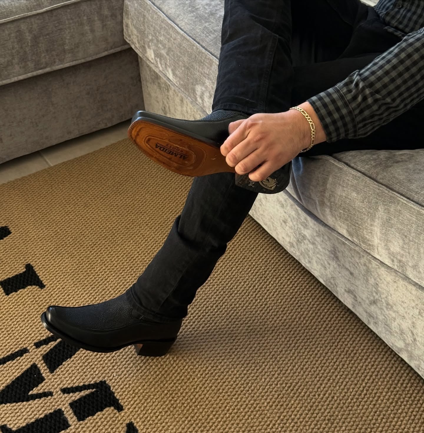 Original Alligator Leather Cowboy Boots Wtih Zipper