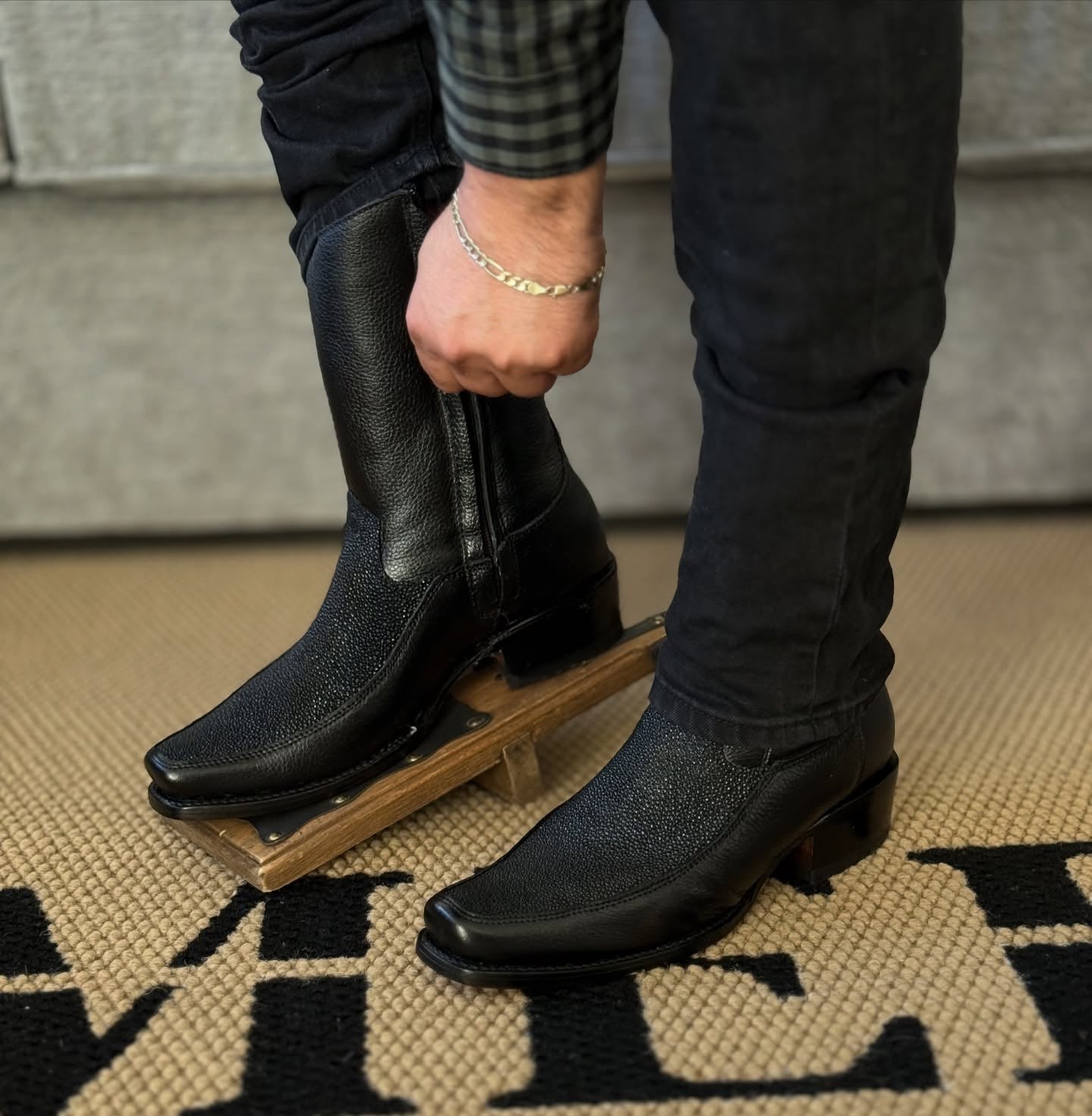 Original Alligator Leather Cowboy Boots Wtih Zipper