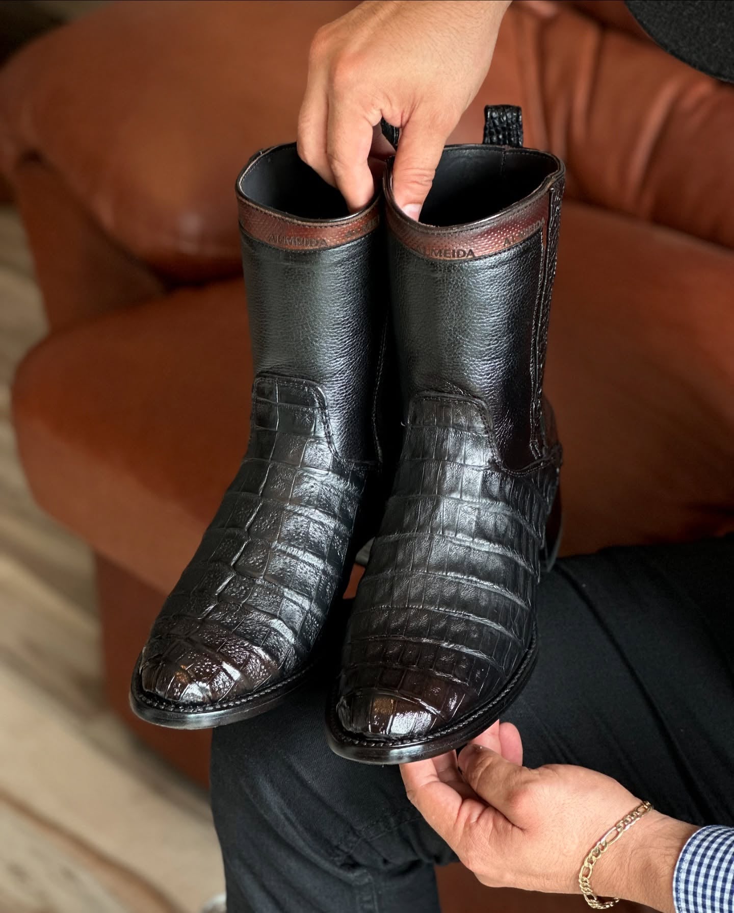 Original Crocodile Leather Cowboy Boots