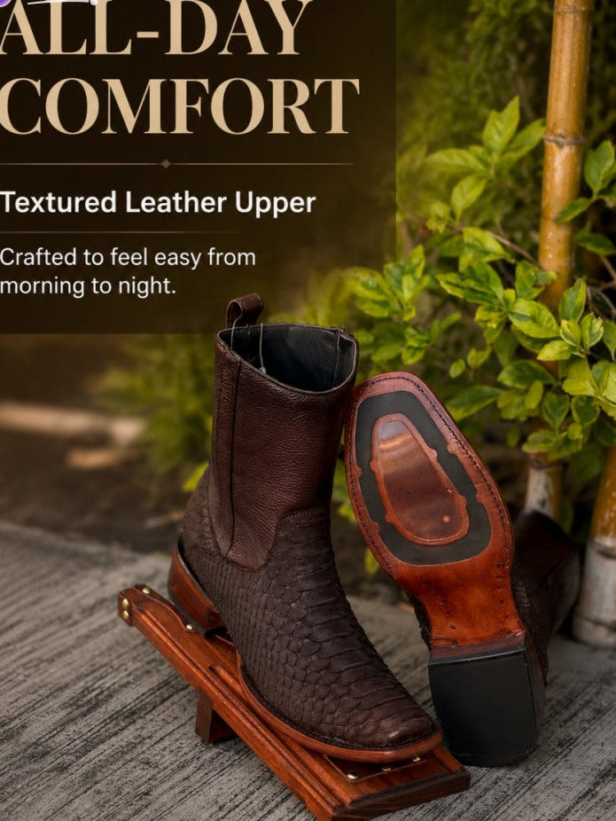 Original Tobacco Python Cowboy Boots
