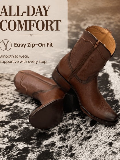 Original Deerskin  Zipper Cowboy Boots