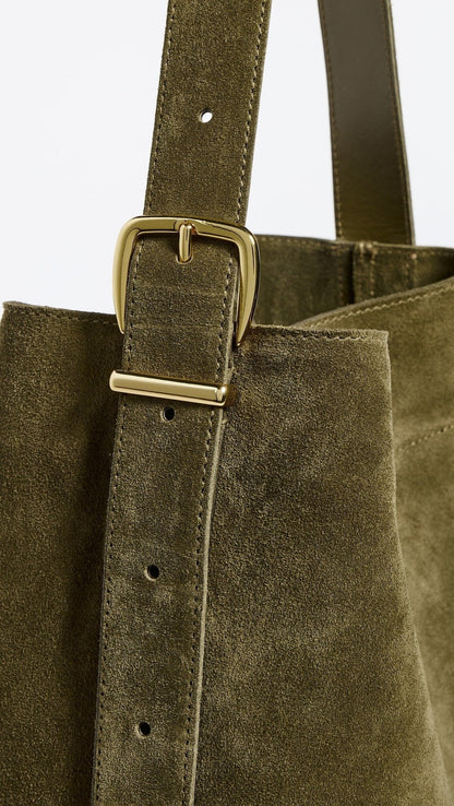 Suede Essentials Bucket Tote