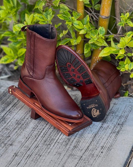 Original Handmade Deerskin Western Cowboy Boots