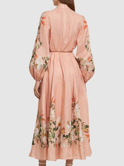 Pink Waist Tie Lexi Maxi Dress