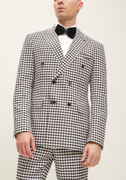 Men's Stripe Geometry Vintage Business Coat Blazer