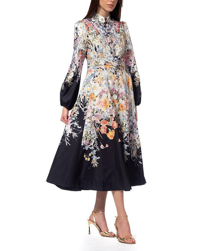 The Chic Floral Midi Dress