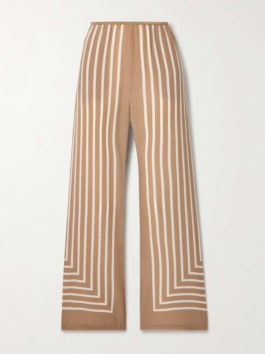 Striped Wide-leg Shirt&pants Set