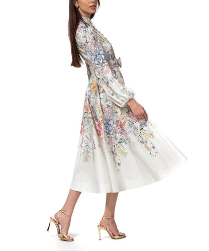 The Chic Floral Midi Dress