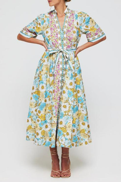 Hermoza Budding Blues Print Dress